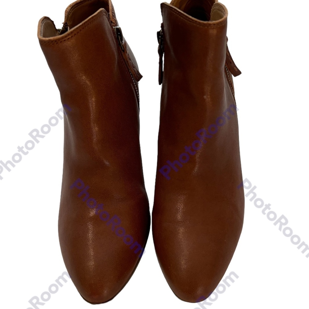 Frye Judith Leather Ankle Boots in Whiskey Leather Brown Size 9 - Picture 4 of 7